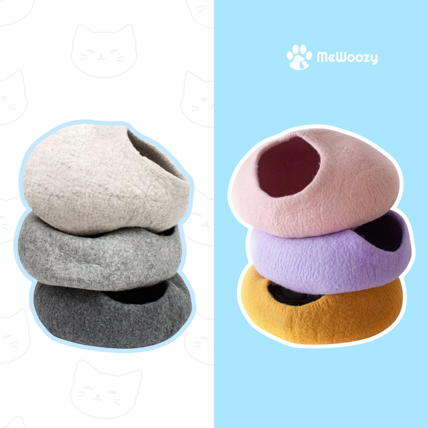 Wolvilt Kattenhuis Rond – Voor Warme En Knusse Rustplek