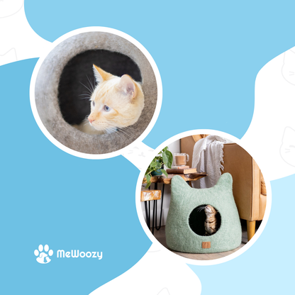 Vilten Ombre Kattenmand Met Staart