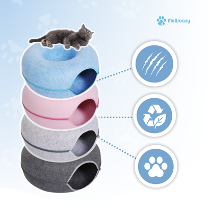 Cat Tunnel with Scratching Mat – For Playing and Sleeping