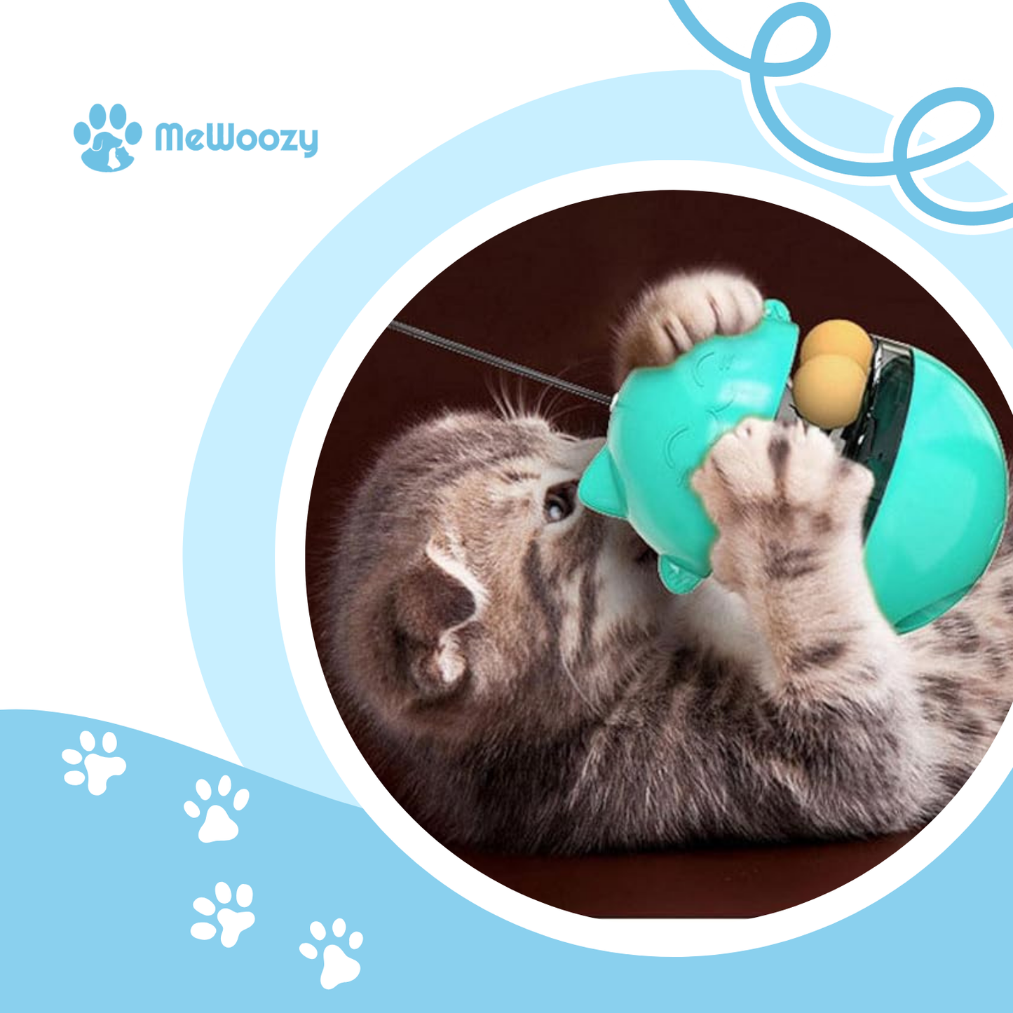 Wiebel Speelbal Voor Katten – Met Lekkernij En Veerpret