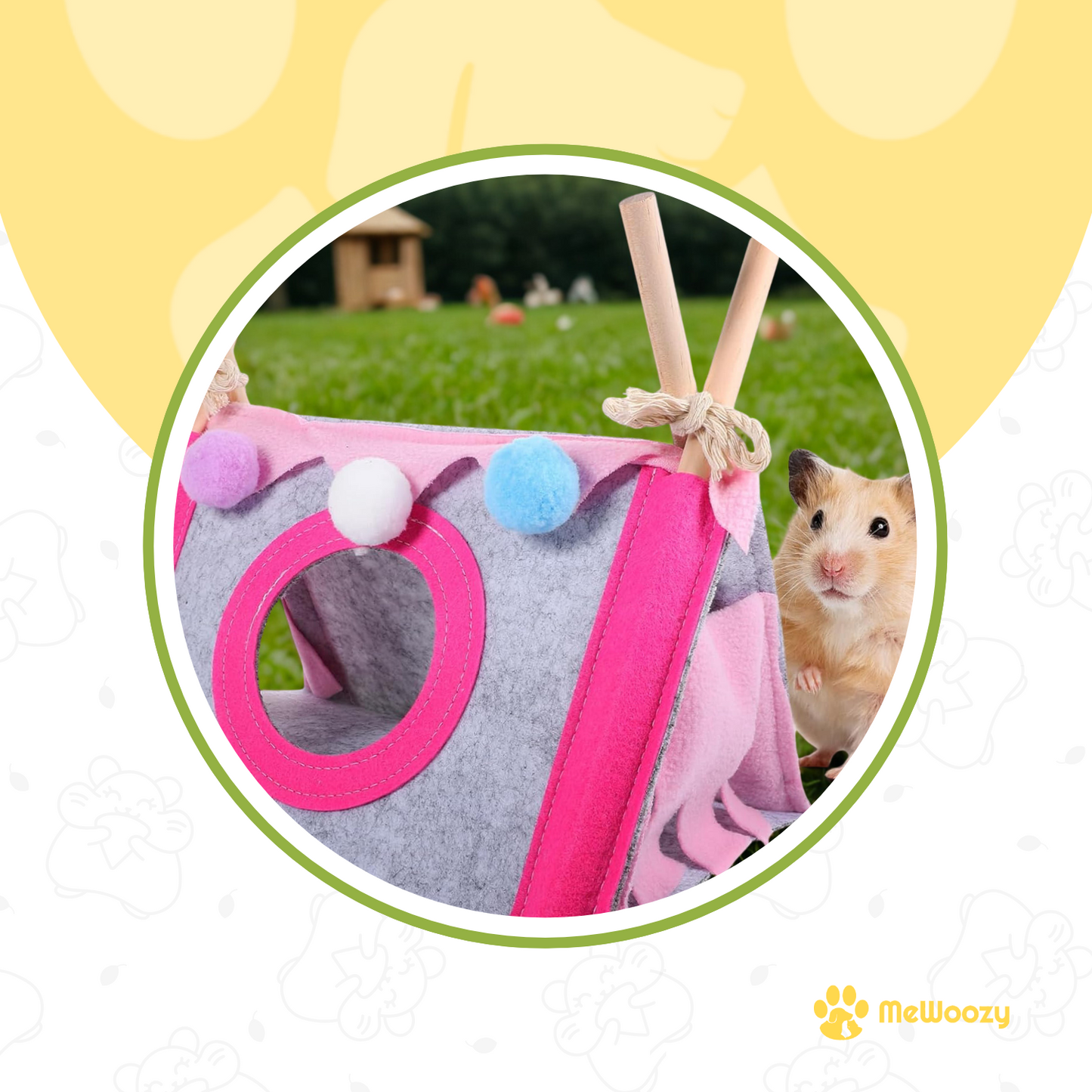 Hamstertent Met Hout En Fleece – Voor Knus En Koel Rustplekje