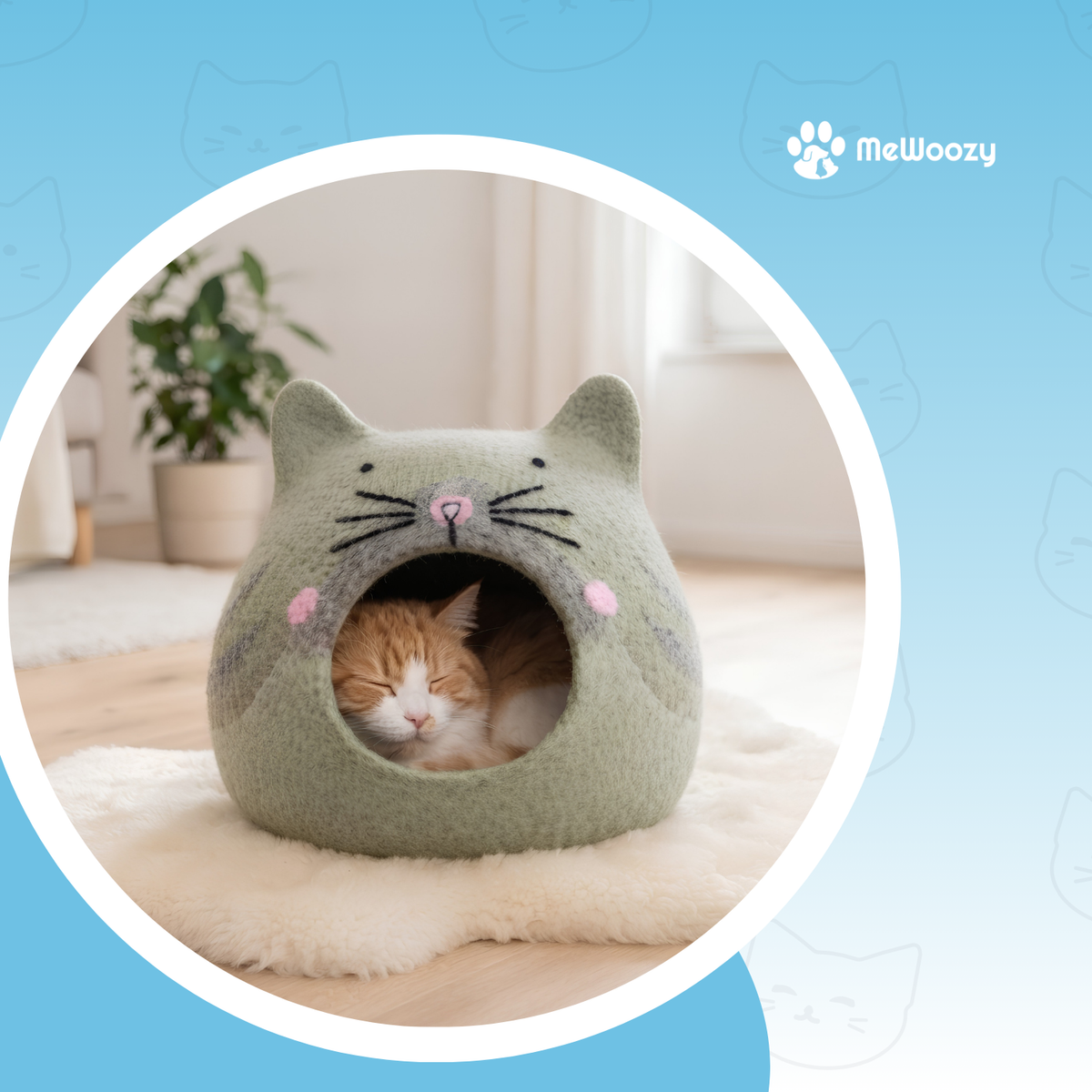 Kawaii Vilten Kattenmand