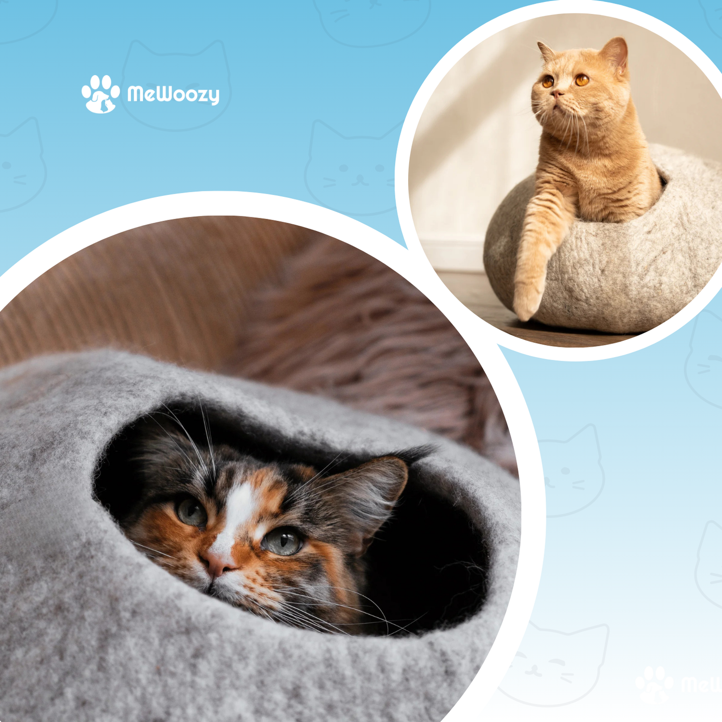 Wolvilt Kattenhuis Rond – Voor Warme En Knusse Rustplek