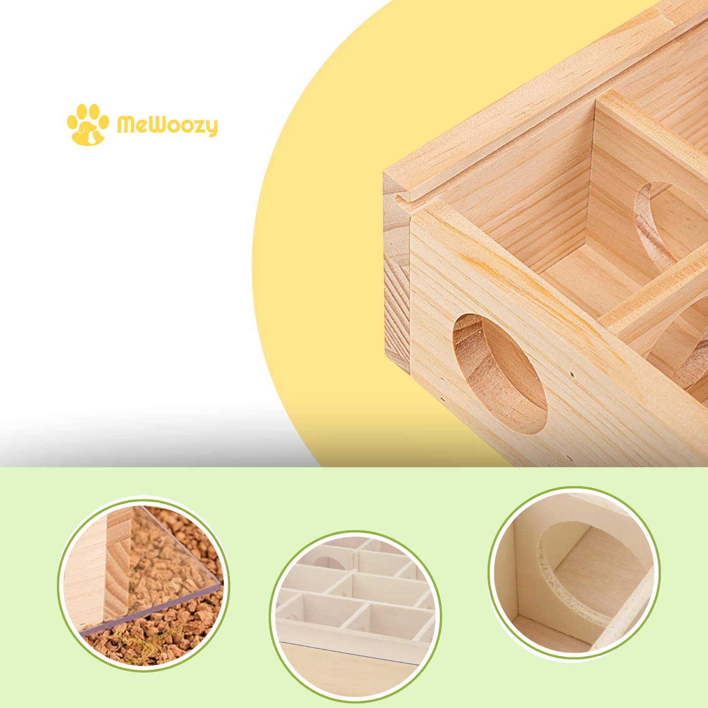 Houten Hamster Doolhof Met Glaspaneel – Voor Slim Spelplezier
