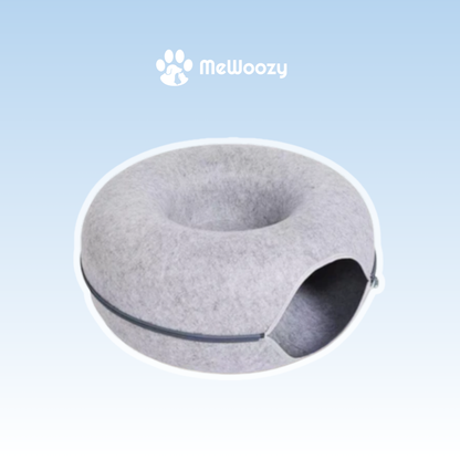 Cat Tunnel with Scratching Mat – For Playing and Sleeping