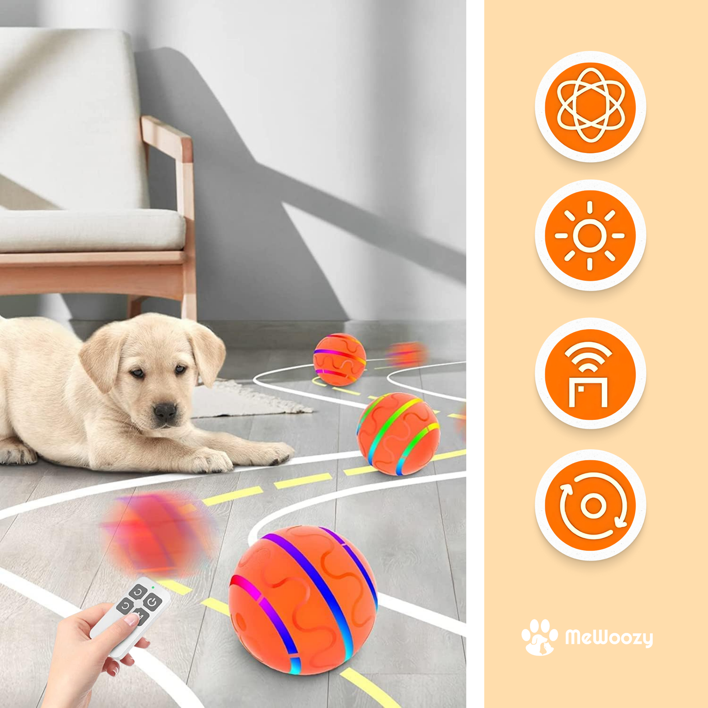 Dog Toy Ball – With Smart Motion Sensor