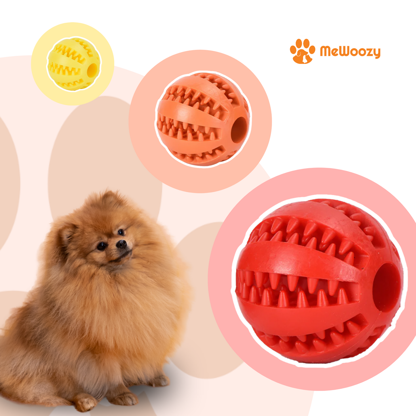 Dog Toy Ball – With Teeth Cleaning Effect
