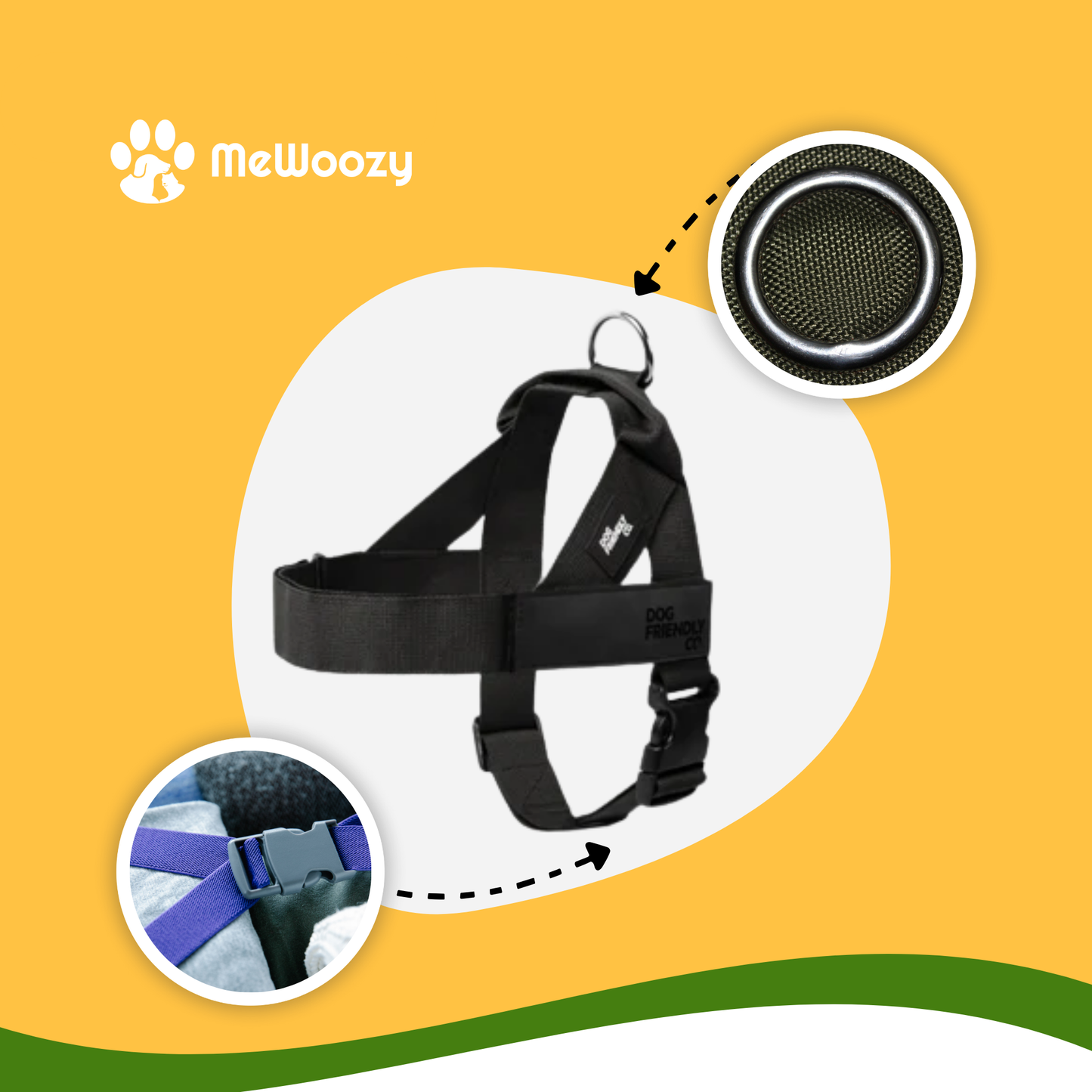 Dog Harness with Leash and Name Tag – For Comfortable Walks