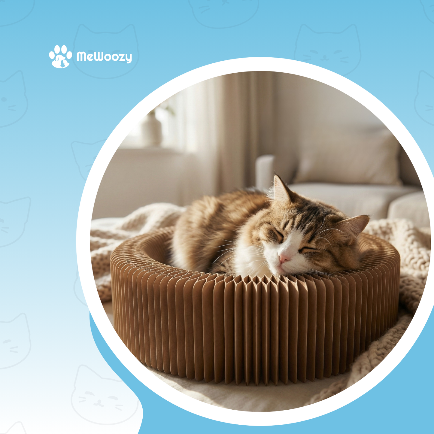 Kartonnen Kattenbed Met Krabvorm – Voor Rust En Krabplezier