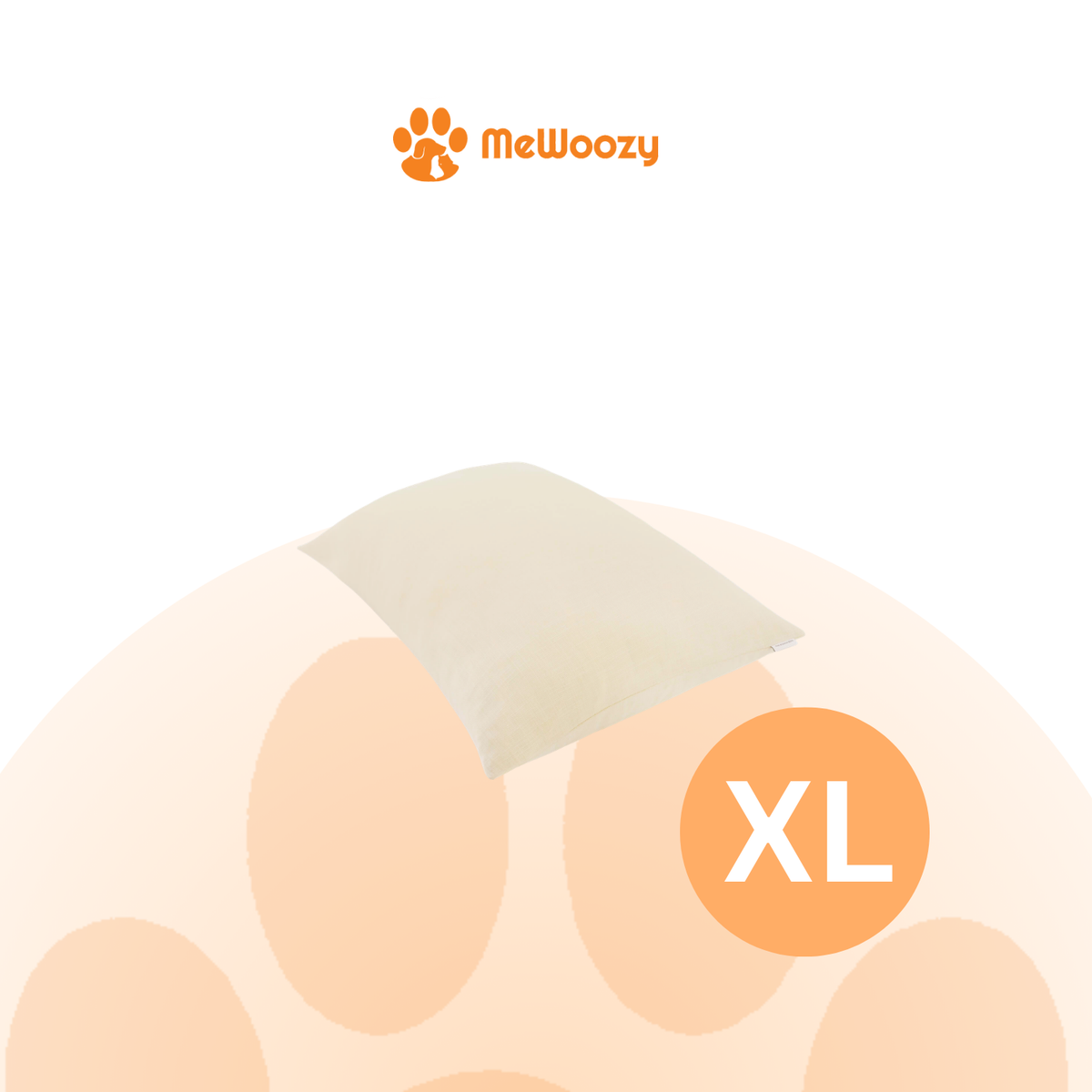 Het lichtbeige hondenkussen in maat XL, 89 bij 114 cm
