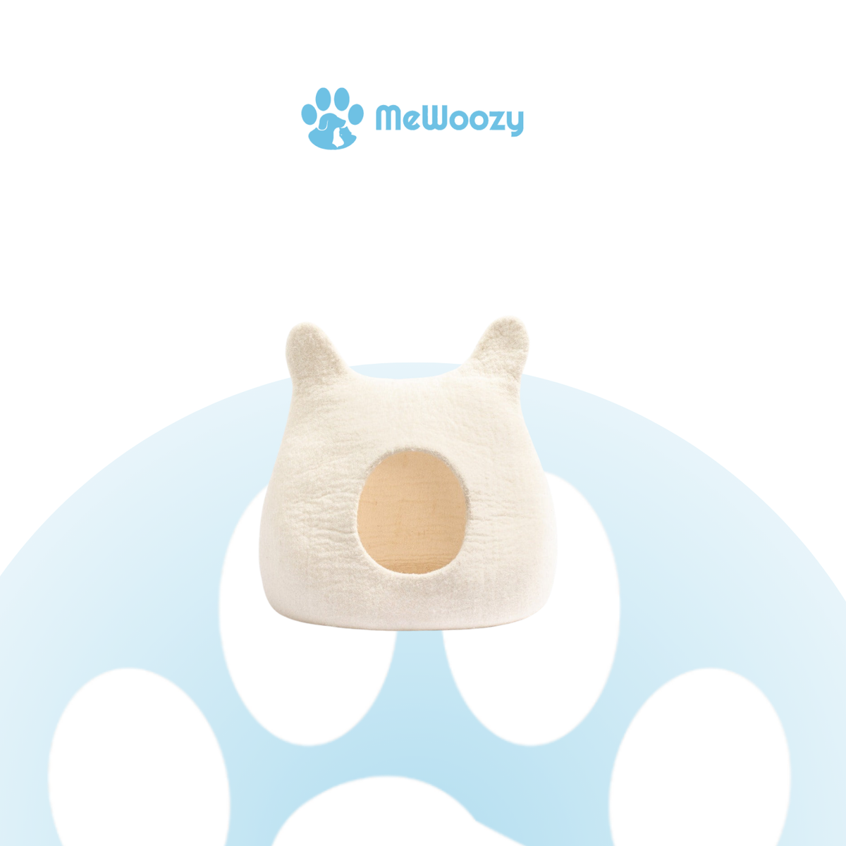 Sneeuwwitte Vilten Kattenmand