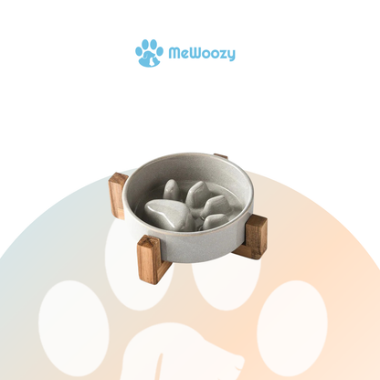 Keramische Slow Feeder Met Standaard – Voor Rustig Eten
