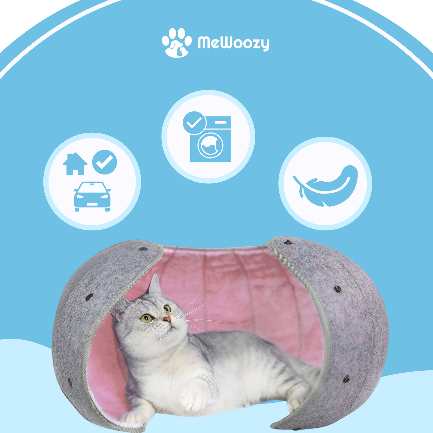 Opvouwbaar Kattenbed Met Draagtas – Voor Comfort Onderweg