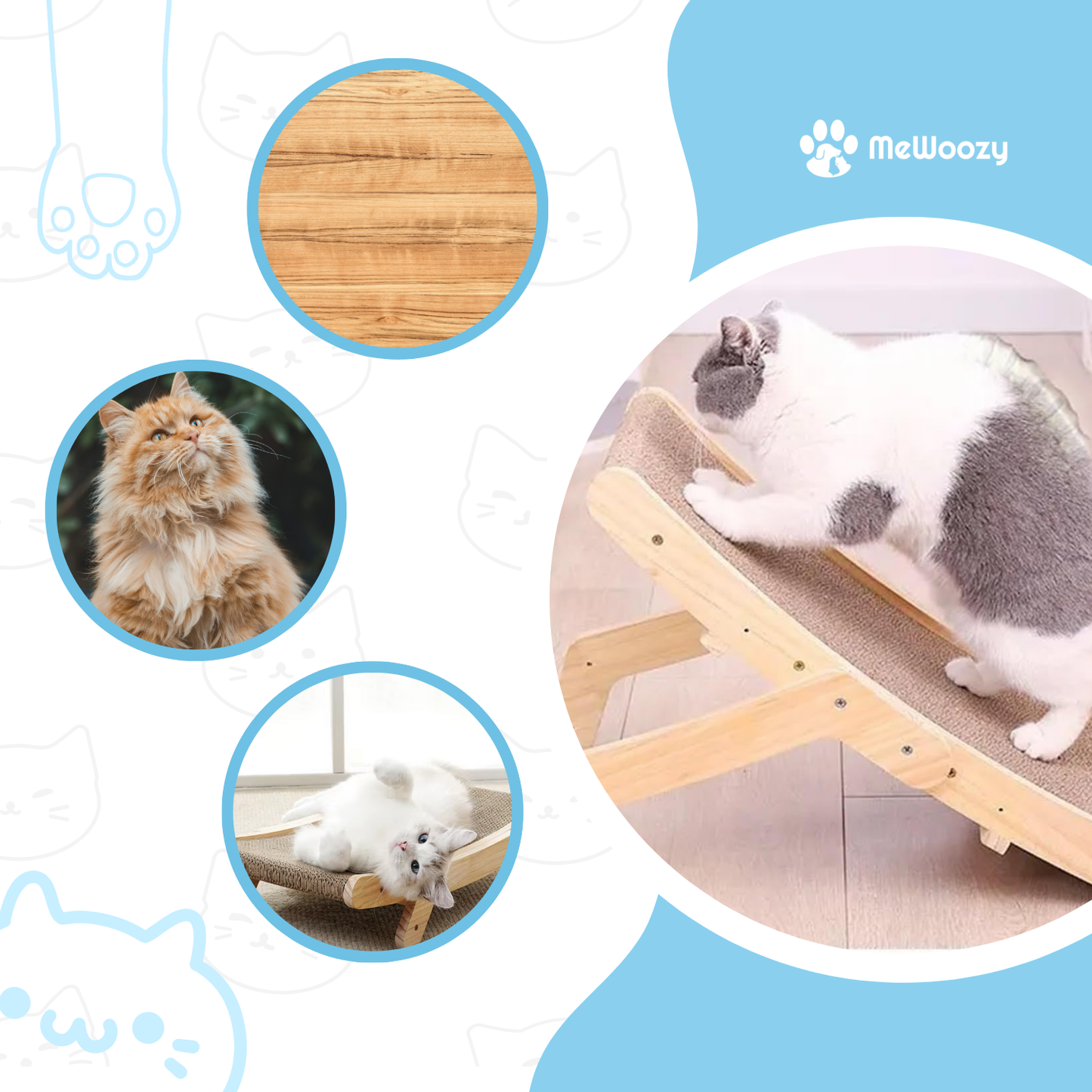 Ergonomische Kattenkrabplank Met Hout – Voor Actief En Gezond Spel