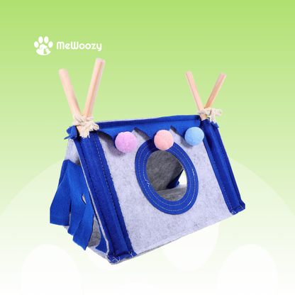 Hamstertent Met Hout En Fleece – Voor Knus En Koel Rustplekje