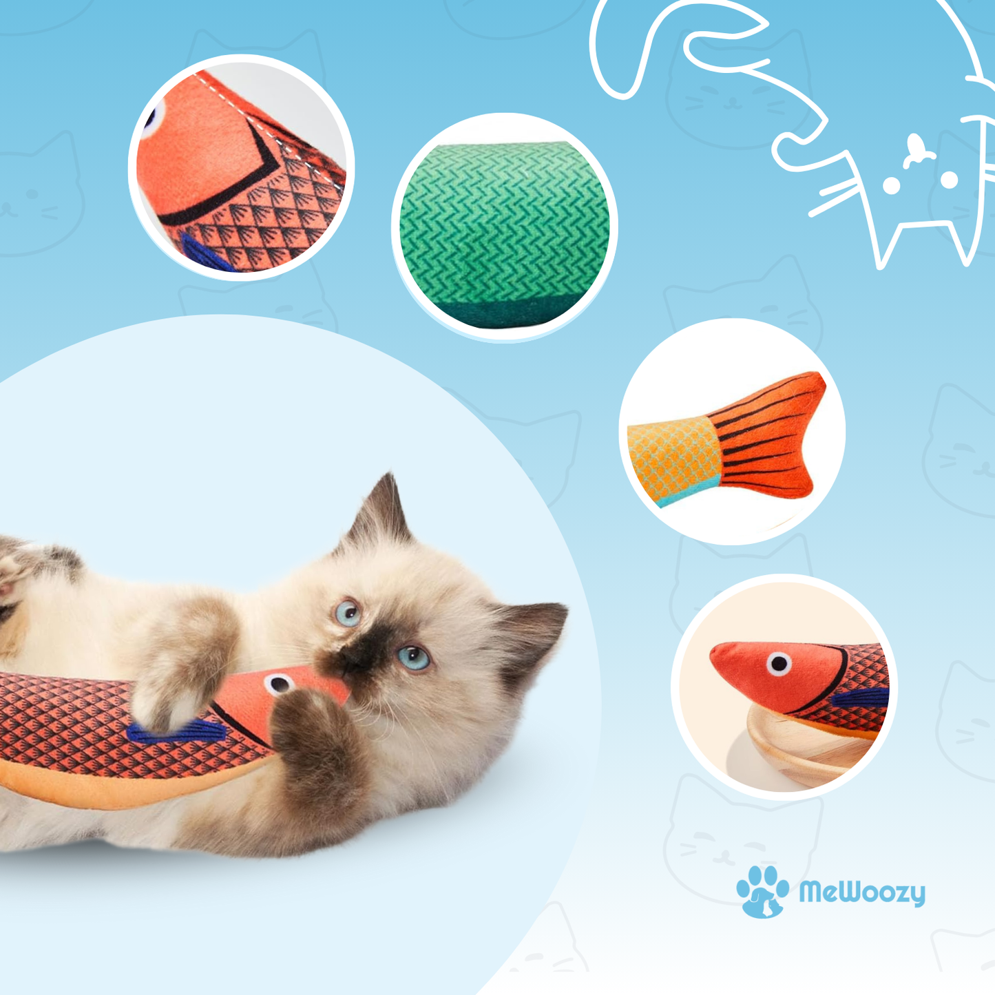 Kattenkicker Speelvis Met Kattenkruid – Voor Actief Jachtplezier