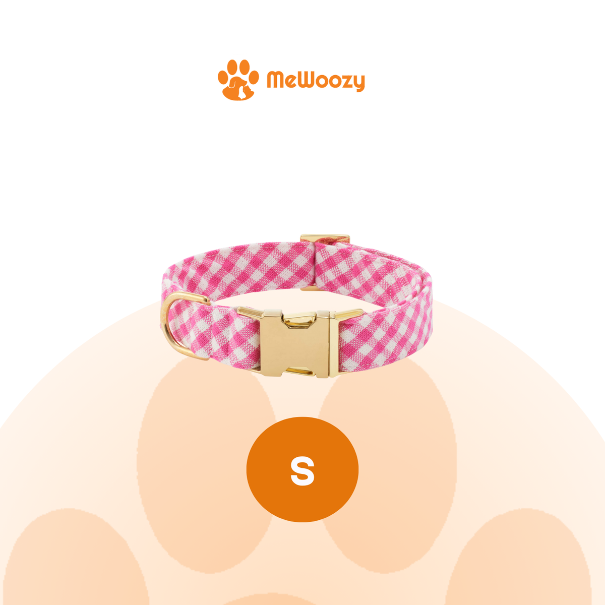 De halsband in maat S, voor een nekomtrek van 11 tot 16 inch