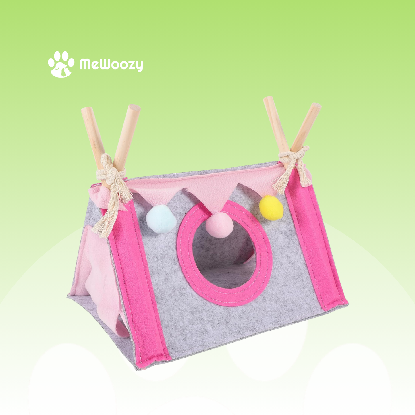 Hamstertent Met Hout En Fleece – Voor Knus En Koel Rustplekje