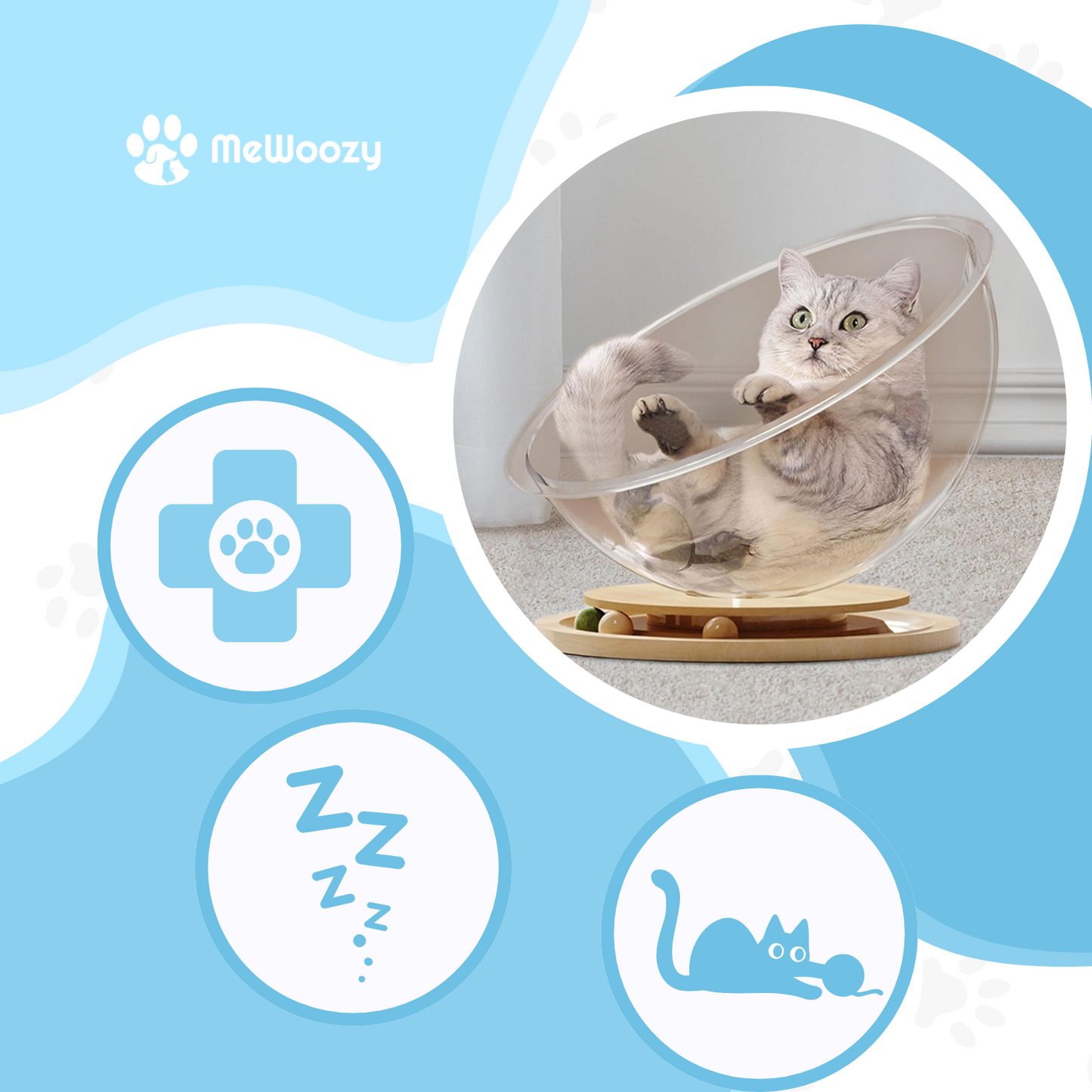Kattenslaapkogel Met Speelbaan – Voor Spel En Gezellige Rust