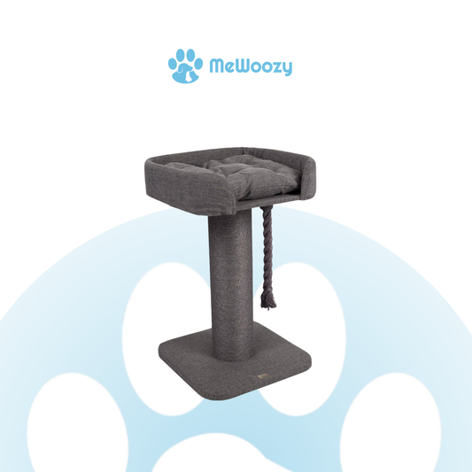 Krabpaal Met Hoog Bed Voor Katten – Met Speelkoord En Rustplek