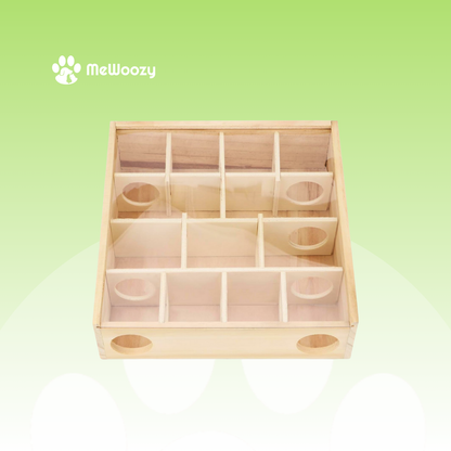 Houten Hamster Doolhof Met Glaspaneel – Voor Slim Spelplezier