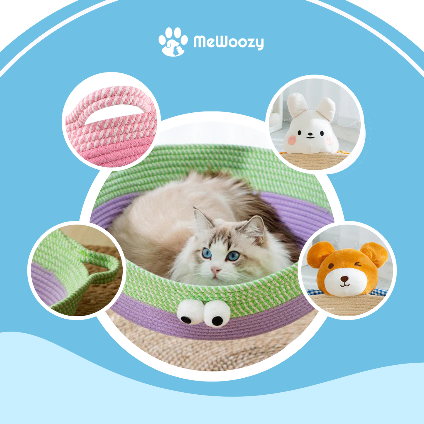 Katoenen Kattenmand Dierdesign – Voor Knusse Rustmomenten