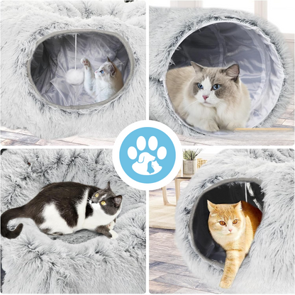 Pluche Kattentunnel Donutvorm – Voor Spel En Verstopplezier