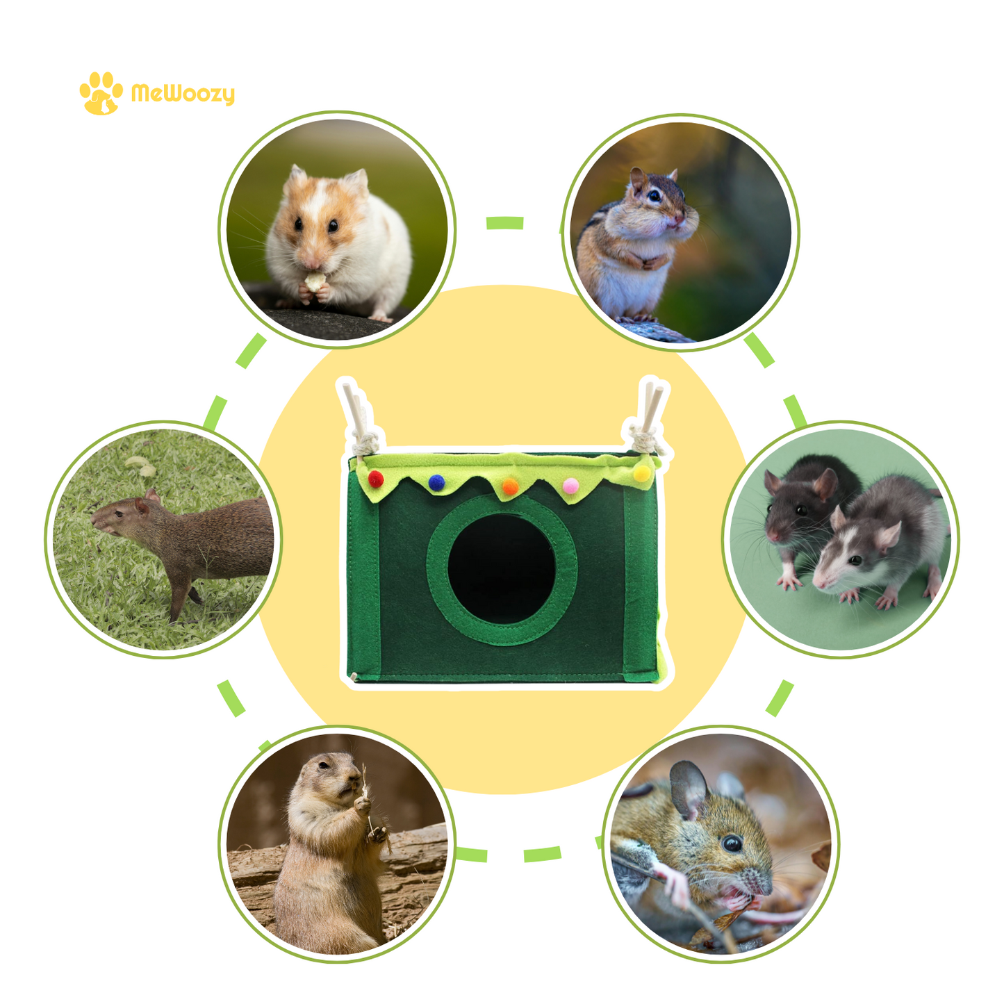 Hamstertent Met Hout En Fleece – Voor Knus En Koel Rustplekje
