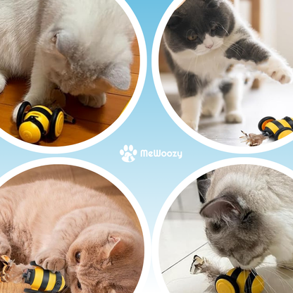 Interactief Kattenbij Speeltje – Met Beweegbare Veren