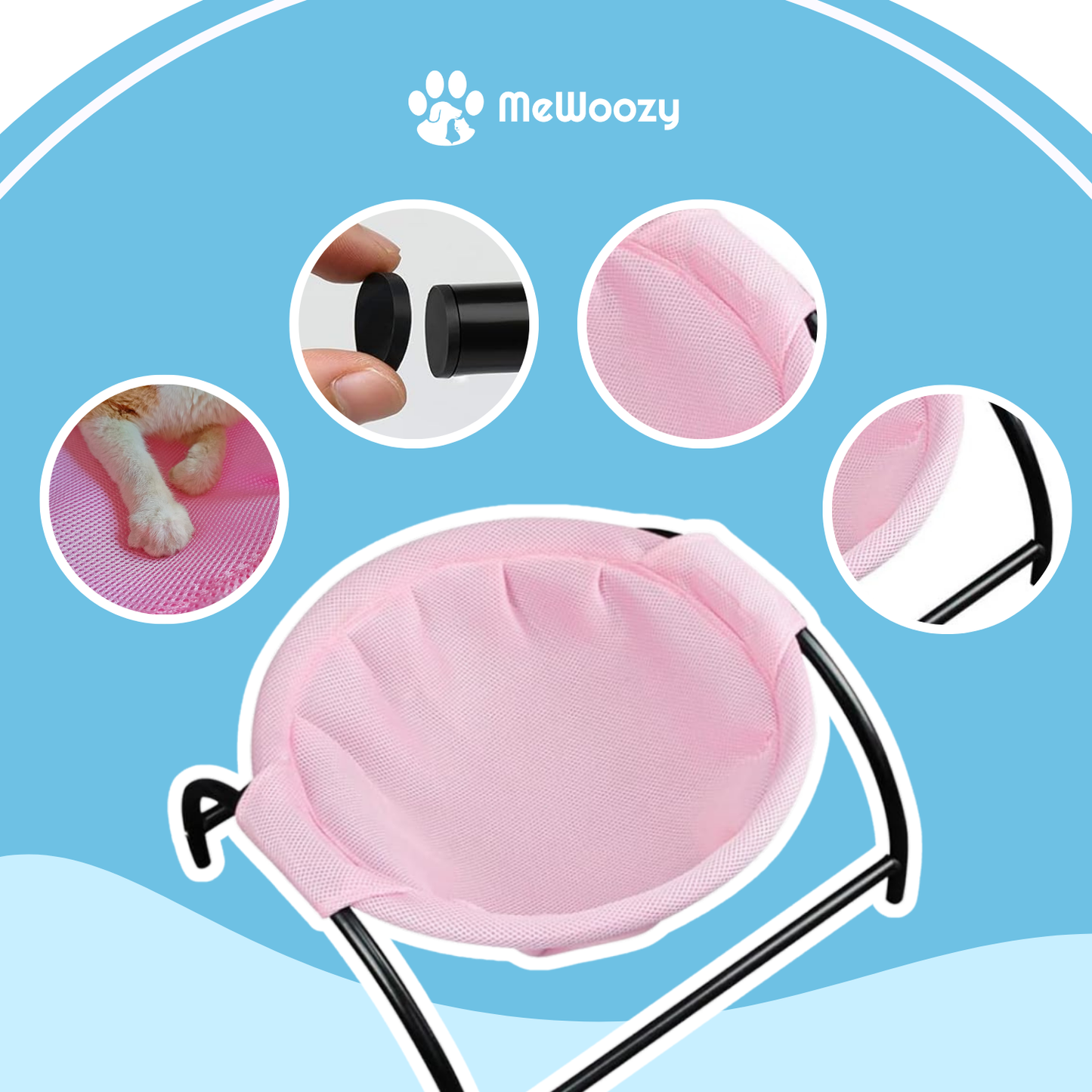 Kattenhangmat Met Metaalframe – Voor Luchtige Rustplekken