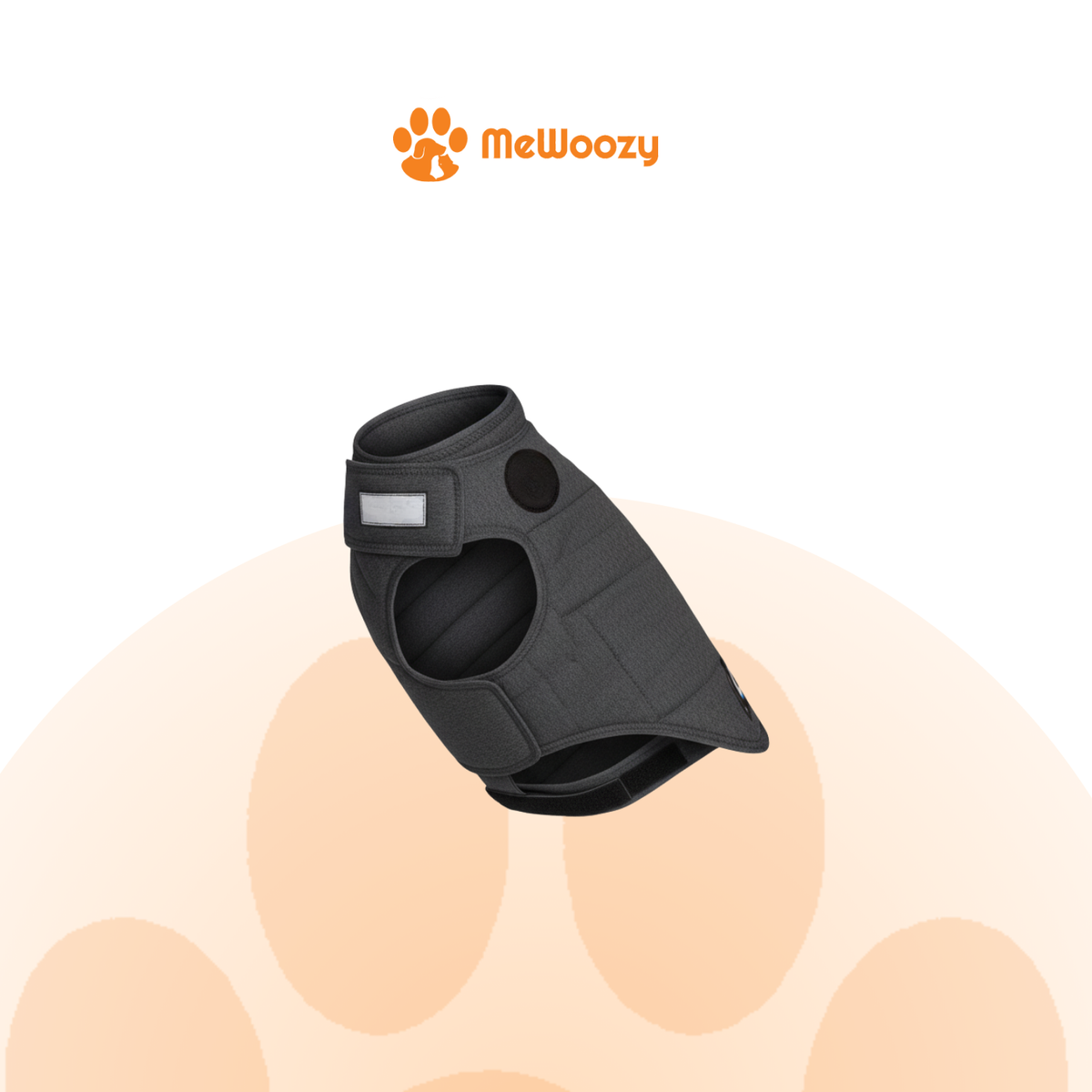 Kalmerend drukvest voor honden in donkergrijs met klittenbandsluiting