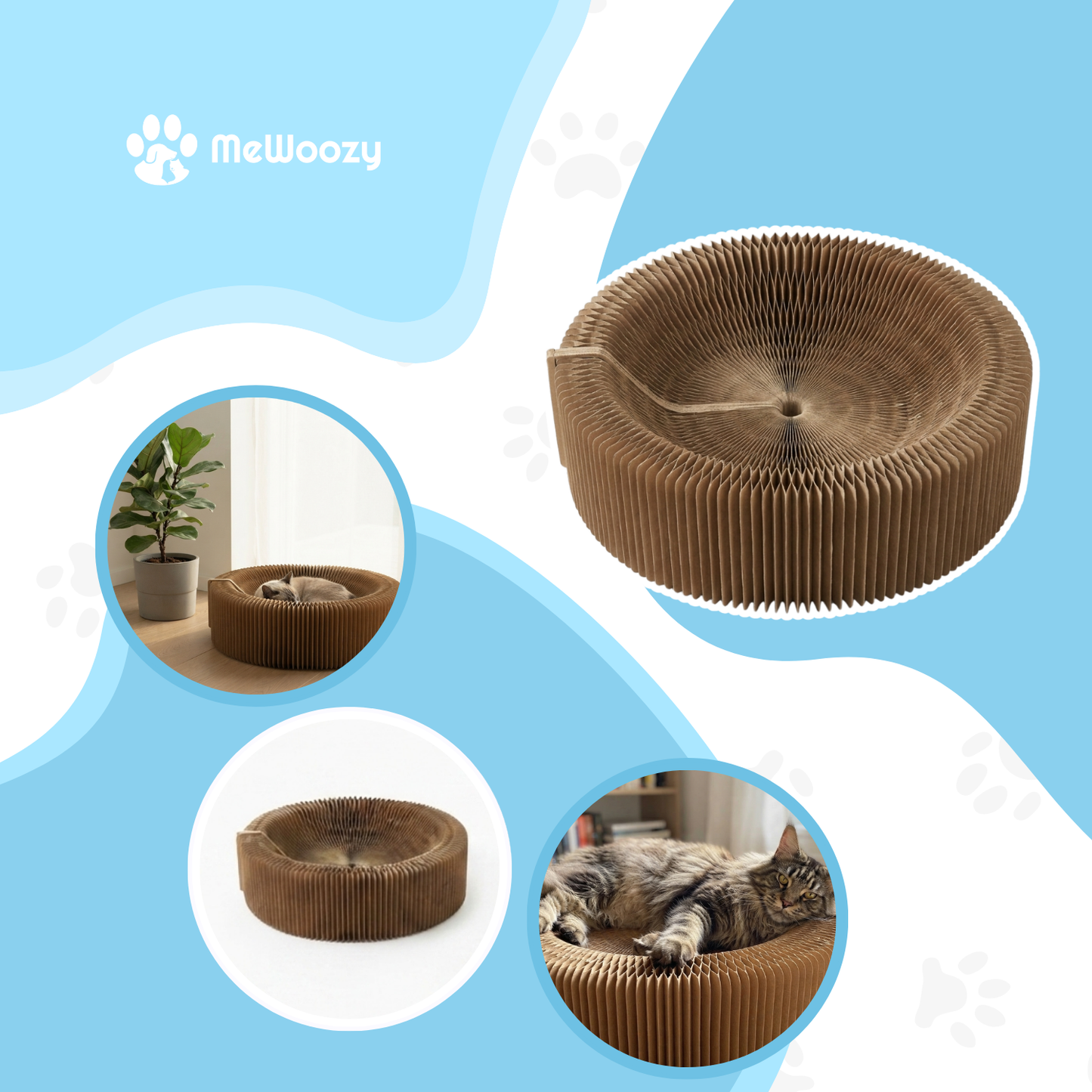 Kartonnen Kattenbed Met Krabvorm – Voor Rust En Krabplezier