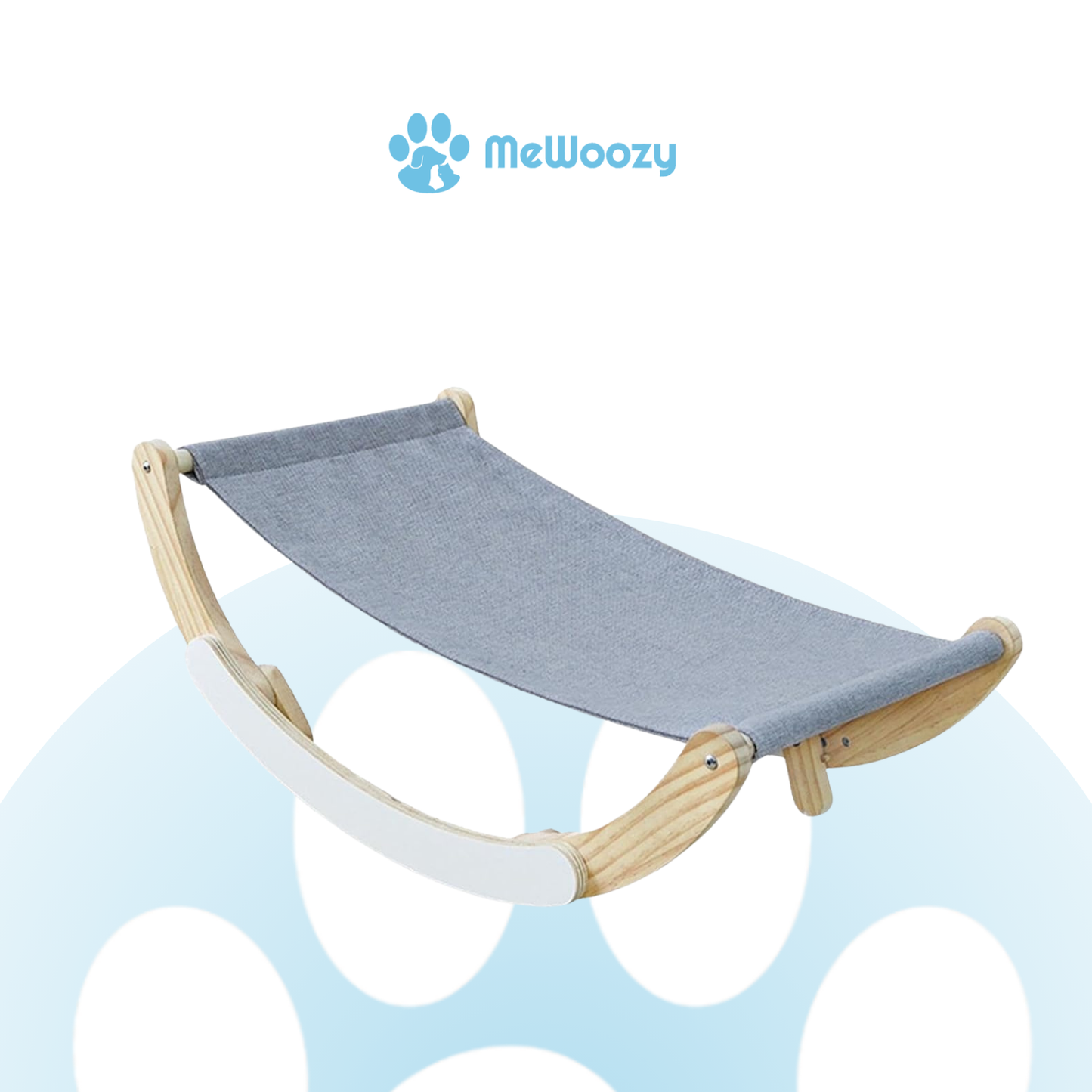 Houten Kattenhangmat Met Stoffen Ligplek – Voor Zachte Rustmomenten