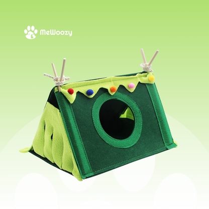Hamstertent Met Hout En Fleece – Voor Knus En Koel Rustplekje