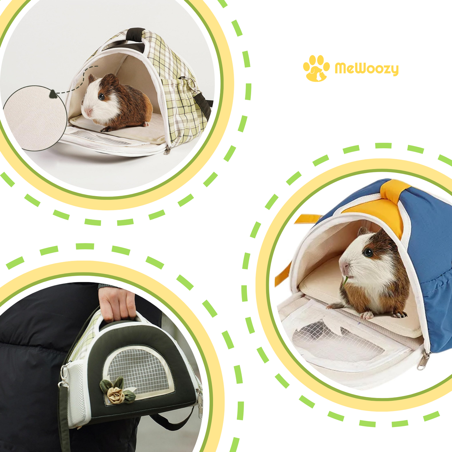 Knaagdier Draagtas Met Gaaspanelen – Voor Comfort Onderweg