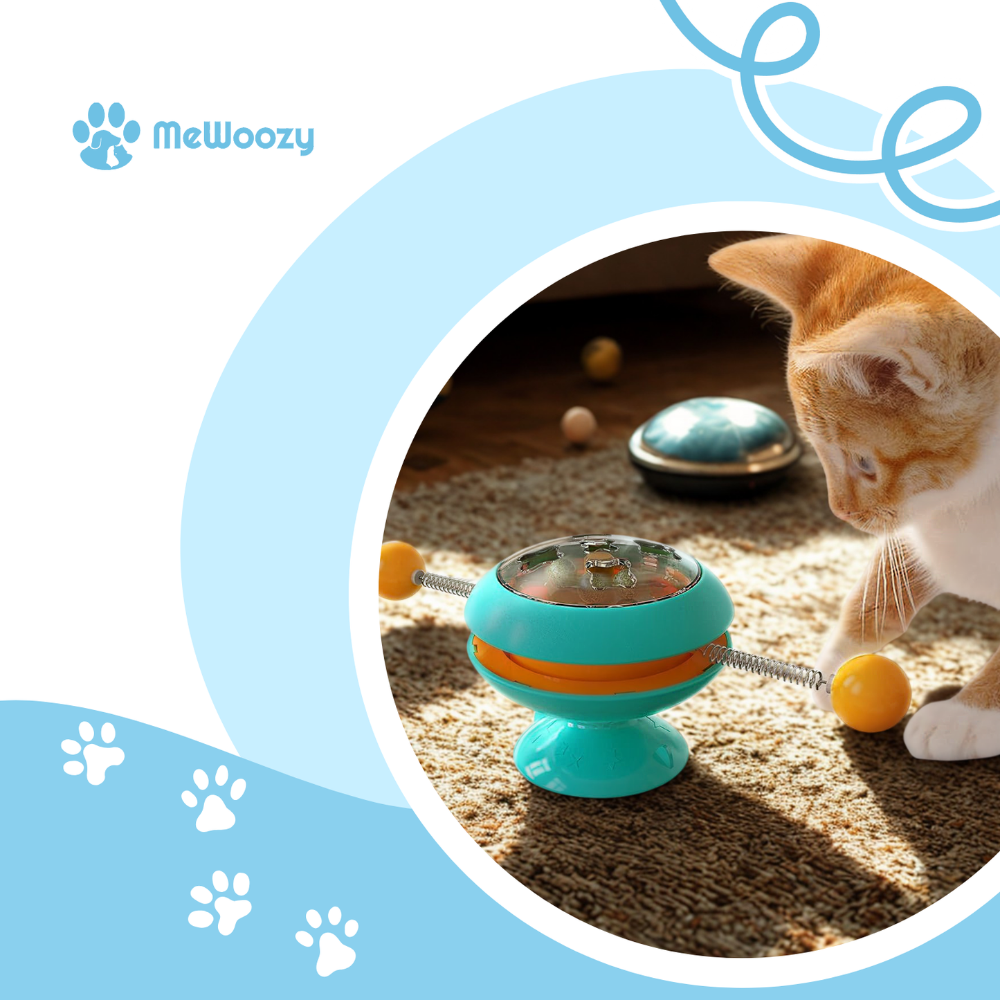 Interactief Kattenrad Met Draaiende Ballen – Voor Actief Spel