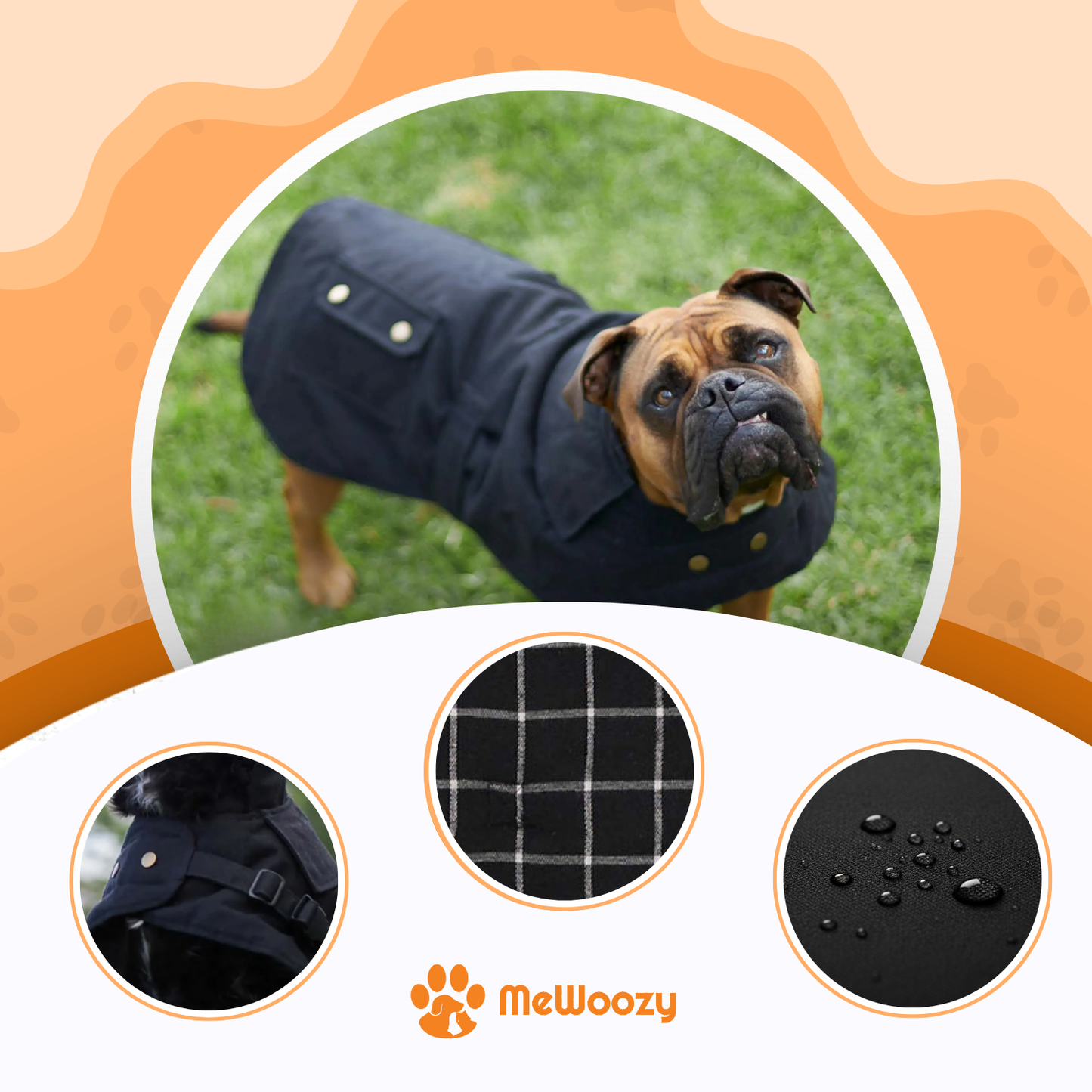 Waterdichte Hondenjas Met Flanelvoering – Voor Warme Wandelingen