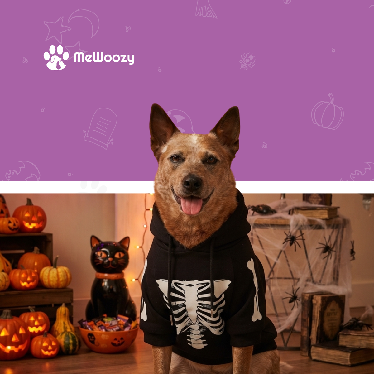 Skelet Hoodie Voor Honden
