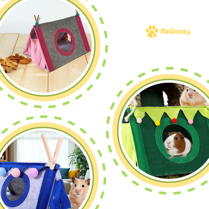 Hamstertent Met Hout En Fleece – Voor Knus En Koel Rustplekje
