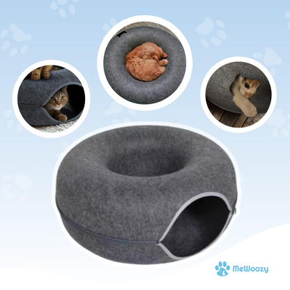Cat Tunnel with Scratching Mat – For Playing and Sleeping