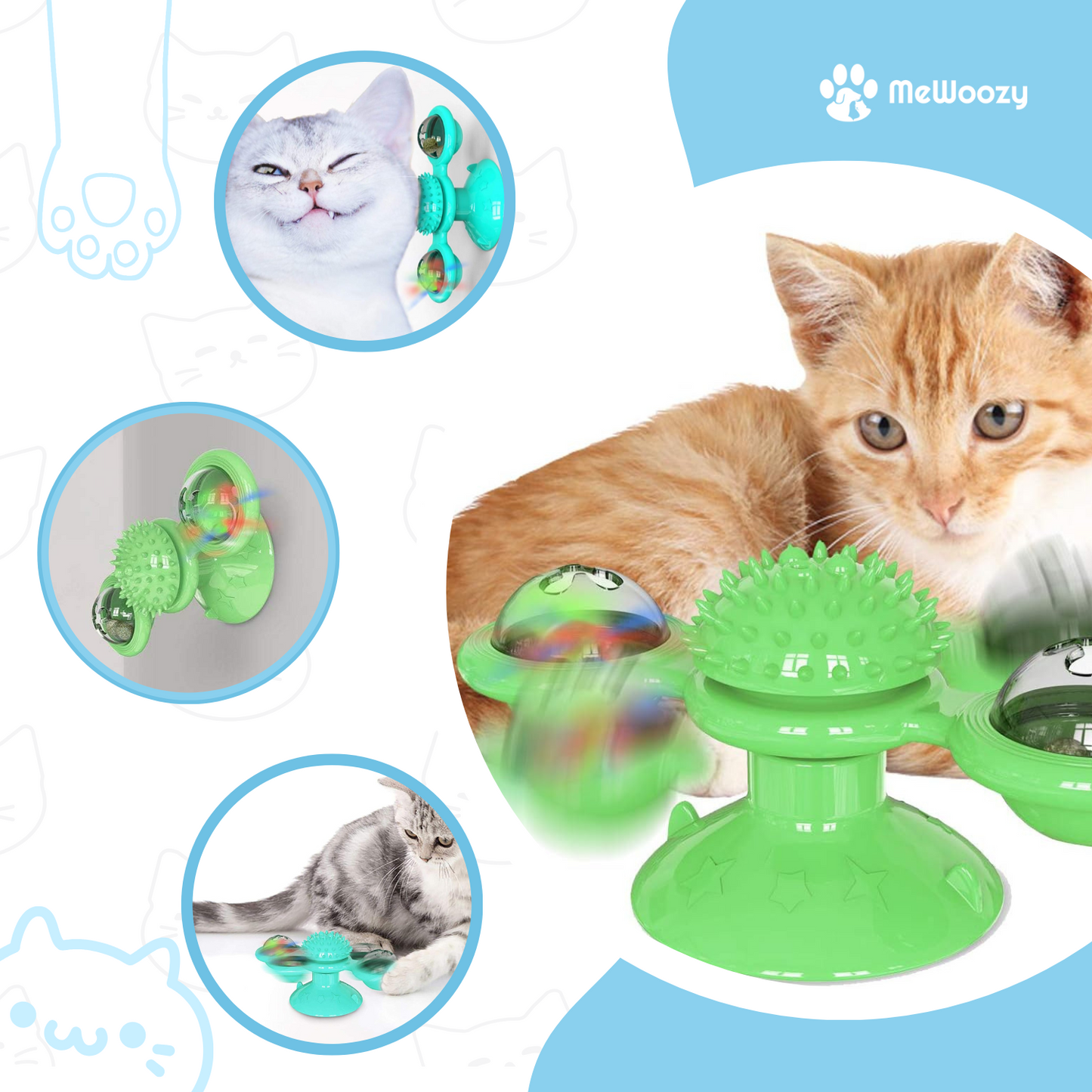 Draaiend Kattenrad Met Speelballen – Voor Langdurig Vermaak