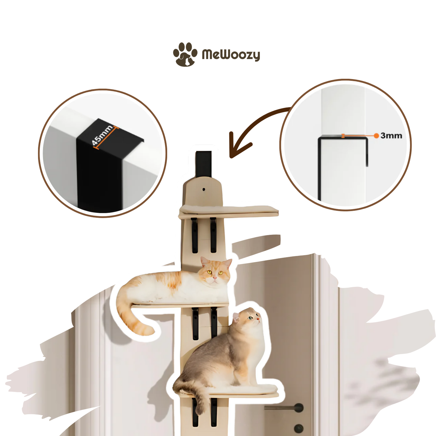 Cat Climbing Frame at the Door – Space Saving &amp; Fun