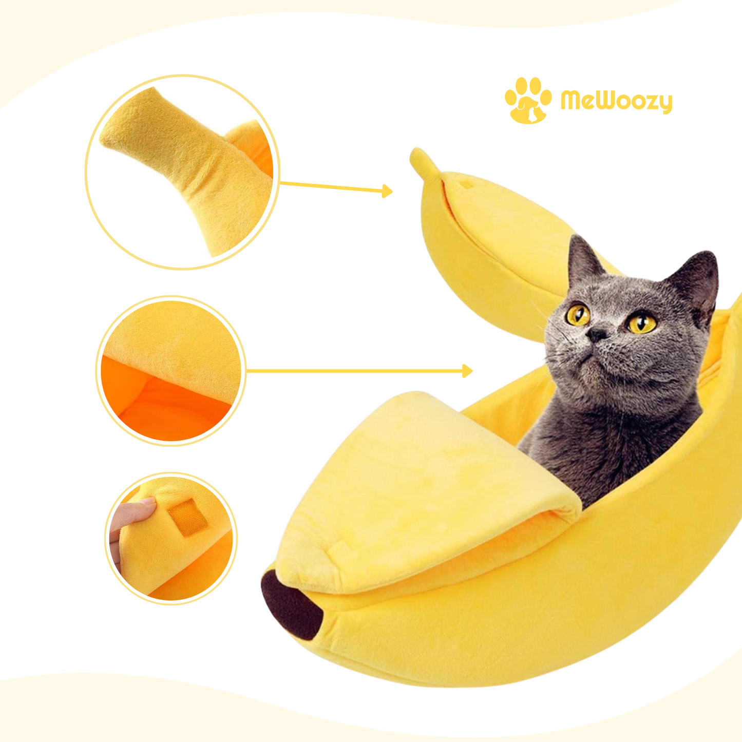Banaan Kattenbed Met Kap – Voor Knusse Dutjes En Spel