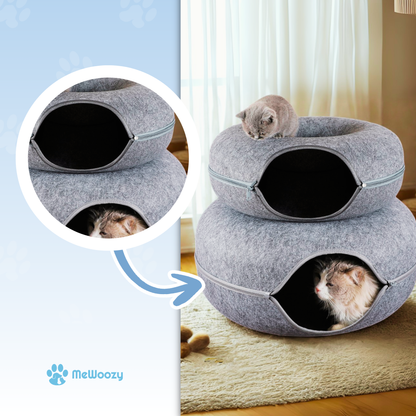Cat Tunnel with Scratching Mat – For Playing and Sleeping