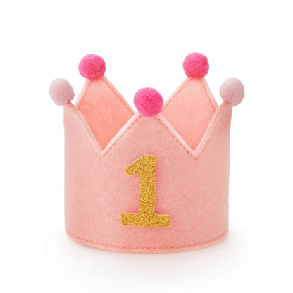 Blushroze Verjaardagskroon Voor Honden Met Cijferset