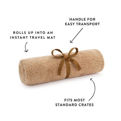 Beige 3-in-1 Sherpa Reismat Voor Honden