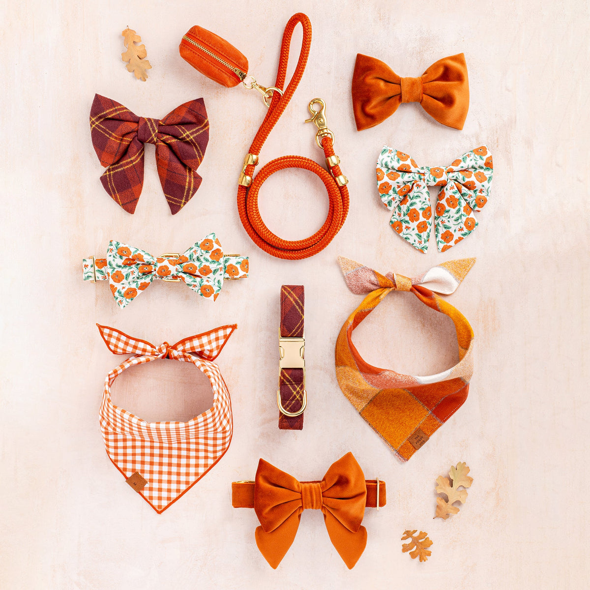 Pumpkin Fluwelen Lady-Strikhalsband Voor Honden
