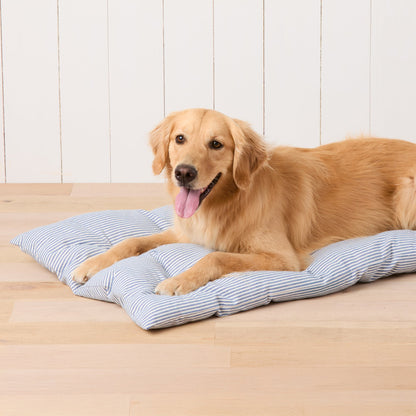 Blauw Gestreepte Reismat Voor Honden
