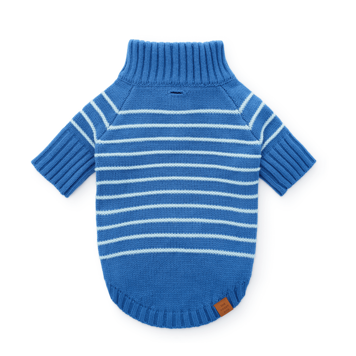 Gestreepte Hondentrui Met Kwart-Rits – Blauw