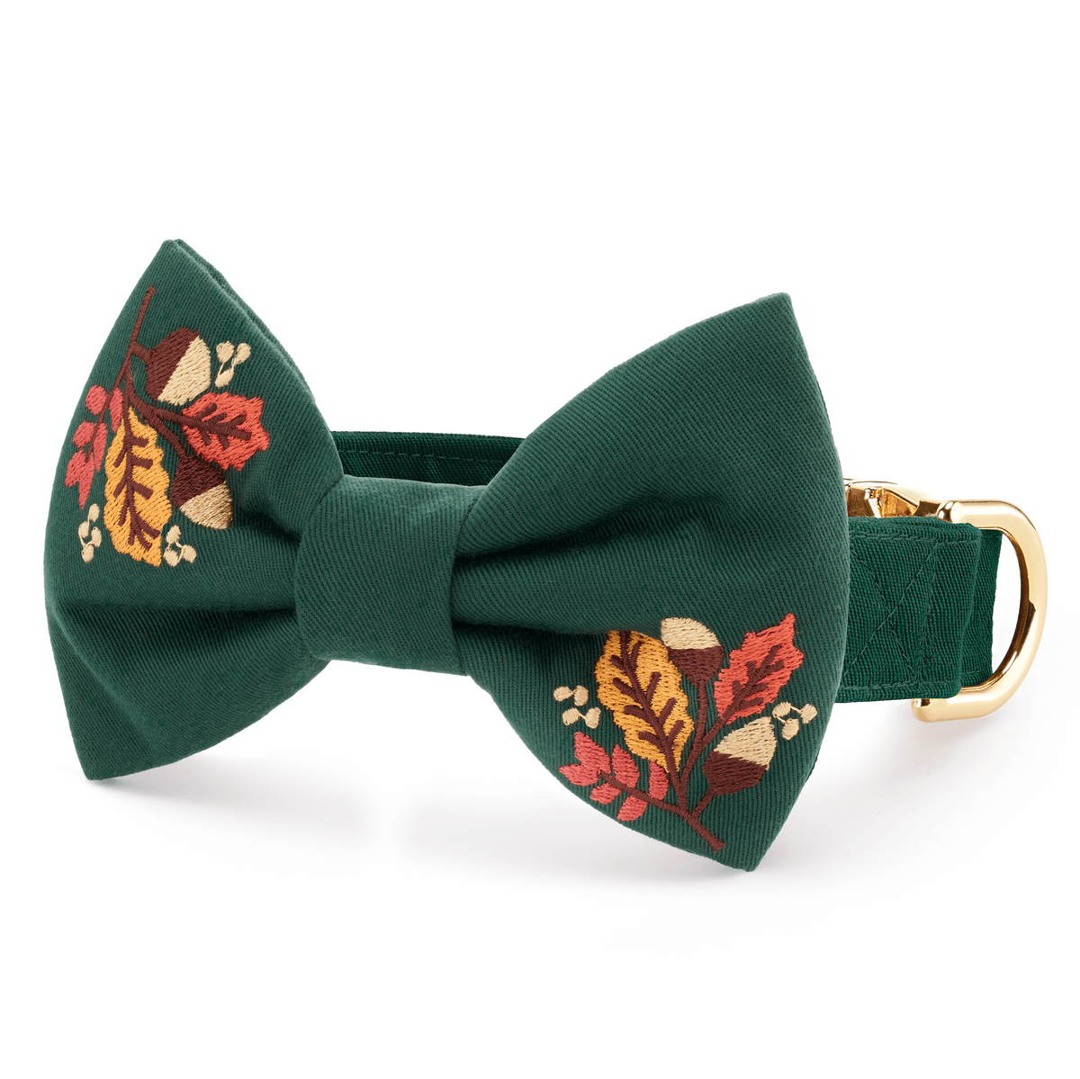 Fall Foliage Geborduurde Strikhalsband Voor Honden